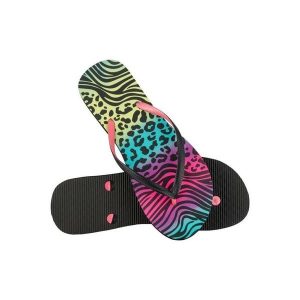 Japonki basenowe damskie aqua-sport fluo. Czarne klapki AQUA-SPORT, bez wzorów, bez obcasa. Za 35,00 zł.