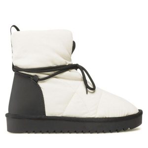 Śniegowce Jenny Fairy. Białe buty zimowe Jenny Fairy, bez obcasa, bez zapięcia. Za 159,99 zł.