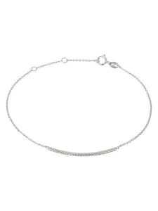 DIA DIAMONDS Srebrna bransoletka z diamentami rozmiar: onesize. Szare bransoletki DIA DIAMONDS, z diamentem, srebrne. Za 339,00 zł.