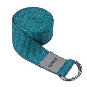 Pas do jogi Premium - Bawełna - 250 cm. Fioletowe paski VIRTUFIT, bez wzorów, z bawełny, sportowe. Za 68,00 zł.