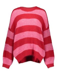 Pieces Sweter w kolorze czerwono-jasnoróżowym rozmiar: XS. Czerwone swetry oversize Pieces, xs, bez wzorów, bez ramiączek. Za 70,90 zł.