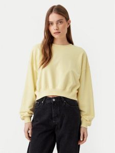 ONLY Bluza Bella 15341904 Żółty Regular Fit. Żółte bluzy ONLY, s, bez wzorów, z bawełny, bez kaptura. Za 79,99 zł.