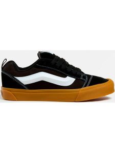 Vans Skórzane sneakersy "Knu Skool" w kolorze czarnym rozmiar: 39. Czarne trampki Vans, bez wzorów, bez zapięcia. Za 262,95 zł.