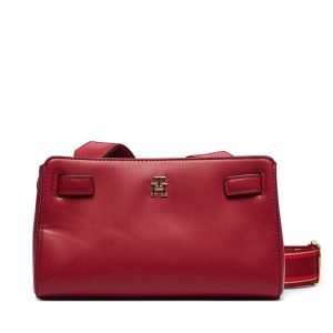 Torebka Tommy Hilfiger. Czerwone listonoszki TOMMY HILFIGER, bez wzorów, bez dodatków. Za 489,99 zł.