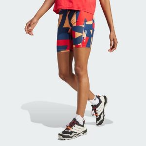 Szorty Terrex Multi 8-Inch Tight Printed. Brązowe szorty ADIDAS, bez wzorów, z materiału, sportowe. Za 299,00 zł.
