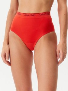 Calvin Klein Underwear Figi klasyczne z wysokim stanem LV00QF8282 Czerwony. Czerwone figi Calvin Klein Underwear, bez wzorów, z syntetyku. Za 139,99 zł.
