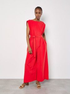 Apricot Kombinezon w kolorze czerwonym rozmiar: S. Czerwone kombinezony Apricot, s, bez wzorów, z bawełny, bez kołnierzyka, bez ramiączek. Za 104,99 zł.