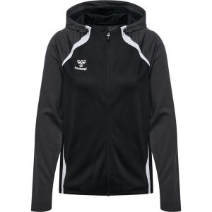 Damska bluza z kapturem na zamek Hummel Lead 2.0. Czarne bluzy Hummel, bez wzorów, z dresówki, z kapturem. Za 294,50 zł.