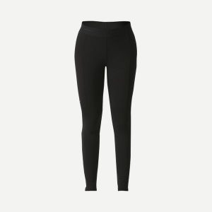 Legginsy trekkingowe damskie Forclaz MT500 merino. Czarne legginsy FORCLAZ, bez wzorów, z dzianiny. Za 179,99 zł.