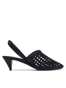 Tommy Hilfiger Czółenka Pointed Toe FW0FW09213 Czarny. Czarne czółenka TOMMY HILFIGER, bez wzorów, ze skóry, bez obcasa, bez zapięcia. Za 529,99 zł.