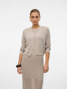 Vero Moda Kardigan w kolorze beżowym rozmiar: L. Brązowe kardigany Vero Moda. Za 83,42 zł.