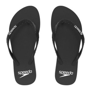 Klapki japonki damskie Speedo Flip Flop. Niebieskie klapki Speedo, bez wzorów, z materiału, bez obcasa. Za 69,99 zł.