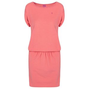 Sukienka LOAP Abvika damska, odkryte ramiona, XS. Fioletowe sukienki Lolë, xs, bez wzorów, z bawełny, sportowe, bez kołnierzyka, bez ramiączek, sportowe. Za 169,99 zł.