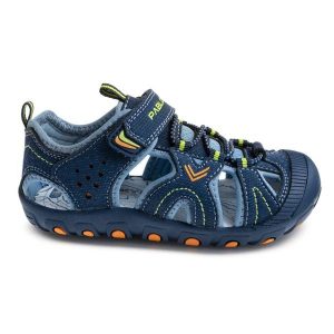 Sandały PABLOSKY 981920P Niebieski. Niebieskie sandały PABLOSKY, bez wzorów, z syntetyku, bez obcasa, bez zapięcia. Za 171,99 zł.