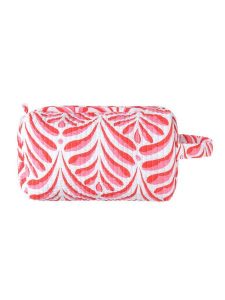 BLE Kosmetyczka w kolorze biało-czerwono-jasnoróżowym - 22 x 10 x 10 cm rozmiar: onesize. Białe kosmetyczki BLE, bez wzorów, z materiału. Za 38,00 zł.
