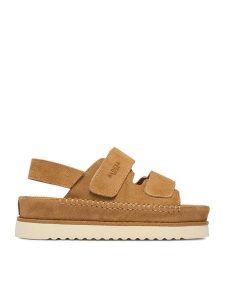 Badura Sandały C-ALEXIA-ABA-C001 Beżowy. Brązowe sandały Badura, bez wzorów, ze skóry, bez obcasa, na płaskiej podeszwie, bez zapięcia. Za 249,99 zł.