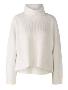 Oui Sweter w kolorze kremowym rozmiar: 44. Brązowe golfy Oui, bez wzorów. Za 173,99 zł.