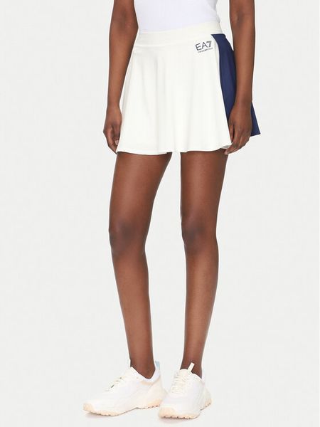 EA7 Emporio Armani Spódnica tenisowa 7W000204 AF13282 M0058 Biały Regular Fit. Białe szorty EA7 Emporio Armani, bez wzorów, z syntetyku, sportowe. Za 269,99 zł.