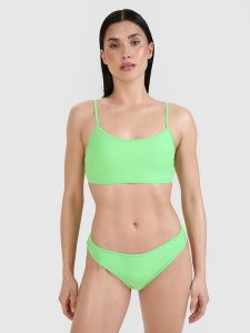 4F Góra od bikini damska - zielona M. Zielone bikini 4f, bez wzorów, z elastanu. W wyprzedaży za 39,99 zł.