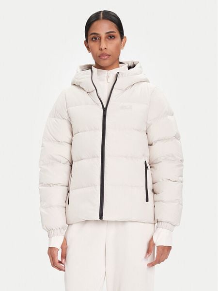 Jack Wolfskin Kurtka puchowa Frozen Palace A65097 Beżowy Regular Fit. Brązowe kurtki Jack Wolfskin, s, bez wzorów, z puchu, bez kaptura. Za 599,99 zł.