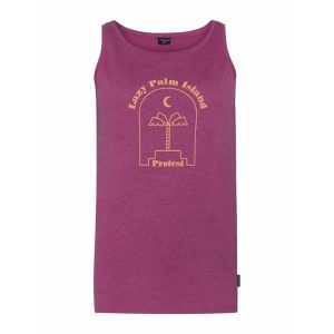 Damski tank top Protest Prtyalata. Czerwone topy Protest, s, bez wzorów, z bawełny, bez kołnierzyka, bez ramiączek. Za 67,99 zł.