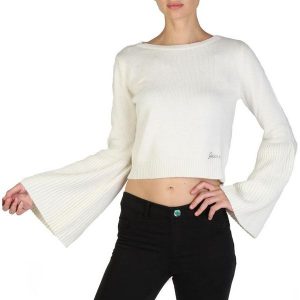 Guess Sweter Damski L Kremowy. Swetry klasyczne marki Guess. W wyprzedaży za 243,00 zł.