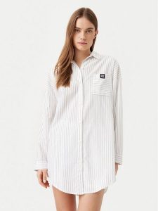 HUGO Koszula nocna 50531656 Biały Relaxed Fit. Białe koszule nocne Hugo, bez wzorów, z bawełny, bez ramiączek. Za 289,99 zł.