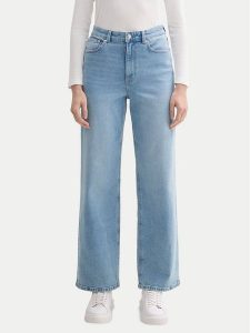 Tom Tailor Denim Jeansy 1045942 Niebieski Wide Leg. Niebieskie jeansy TOM TAILOR DENIM, bez wzorów, z bawełny. Za 259,99 zł.