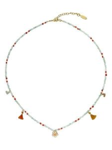 HIPANEMA Pozłacany naszyjnik "Yoyo" z kamieniami szlachetnymi - dł. 43 cm rozmiar: onesize. Zielone naszyjniki HIPANEMA, z hematytem, pozłacane. Za 72,95 zł.