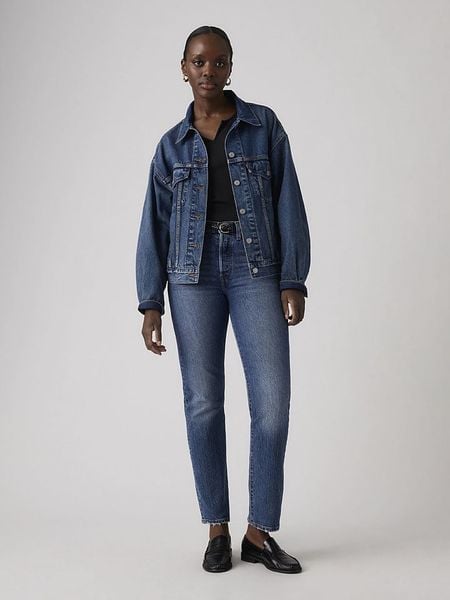 Levi's Dżinsy "501" - Regular fit - w kolorze niebieskim rozmiar: W26/L30. Niebieskie jeansy Levi's®, z aplikacjami, z podwyższonym stanem. Za 231,61 zł.