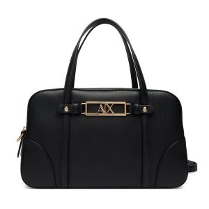 Torebka Armani Exchange. Czarne torebki klasyczne Armani Exchange, bez wzorów, bez dodatków. Za 629,99 zł.