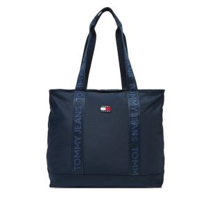 Torebka Tommy Jeans. Niebieskie torebki klasyczne Tommy Jeans, bez wzorów, z jeansu, bez dodatków. Za 299,99 zł.