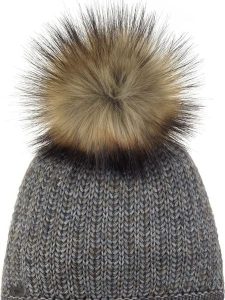 Eisbär Czapka "Aurelie Lux" w kolorze szaro-jasnobrązowym rozmiar: onesize. Szare czapki Eisbar, bez wzorów, prążkowane. Za 149,31 zł.