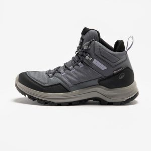 Buty turystyczne damskie Quechua MH100 wodoodporne. Brązowe buty trekkingowe QUECHUA, z kauczuku, przed kolano, bez zapięcia. Za 269,99 zł.