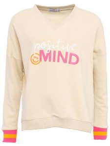 Zwillingsherz Bluza "Talisa" w kolorze beżowym rozmiar: L/XL. Brązowe bluzy Zwillingsherz, l, bez wzorów, z bawełny, bez kaptura. Za 215,21 zł.