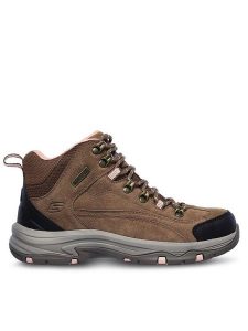 Skechers Trapery Trego Alpine Trail 167004/BRTN Brązowy. Brązowe buty zimowe Skechers, ze skóry, bez obcasa, bez zapięcia. Za 479,99 zł.