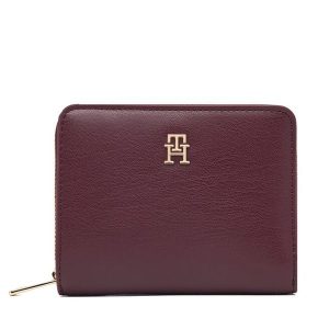 Portfel Tommy Hilfiger. Czerwone portfele TOMMY HILFIGER, bez wzorów. Za 249,99 zł.