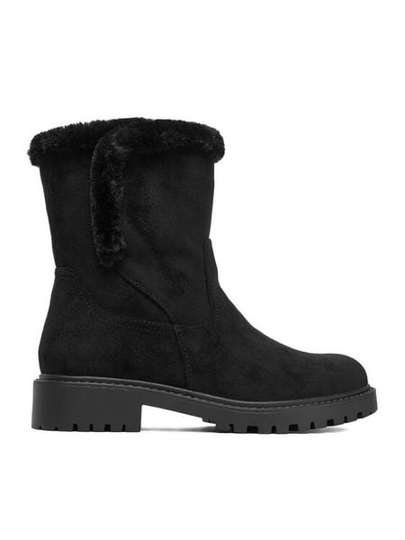 Clara Barson Botki CEO-HY90165-8 Czarny. Czarne botki Clara Barson, bez wzorów, z materiału, bez obcasa, na płaskiej podeszwie, bez zapięcia. Za 129,99 zł.