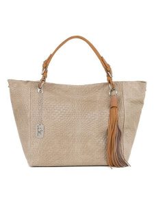 Anna Morellini Skórzany shopper bag "Solana" w kolorze beżowym - 42 x 30 x 20 cm rozmiar: onesize. Brązowe shopper bag Anna Morellini, bez wzorów, z materiału, przez ramię, bez dodatków. Za 339,99 zł.