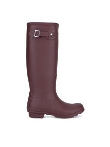 Hunter Kalosze WFT1000RMA Bordowy. Czerwone kalosze Hunter, bez wzorów, z kauczuku. Za 429,99 zł.