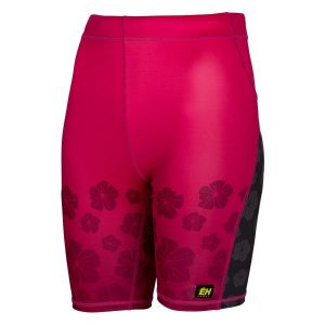 Legginsy krótkie do biegania damskie EXTREME HOBBY 1/3 FLOWERS. Czerwone legginsy EXTREME HOBBY, bez wzorów, z dzianiny, krótkie. Za 169,00 zł.