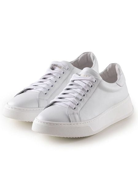 Anna Morellini Skórzane sneakersy "Zietta" w kolorze białym rozmiar: 39. Białe trampki Anna Morellini, bez wzorów, bez zapięcia. Za 271,67 zł.