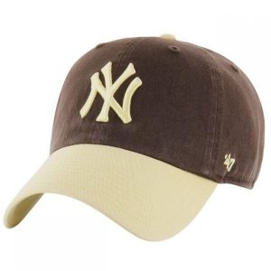Czapka z daszkiem do turystyki Brand 47 MLB New York Yankees brązowa. Brązowe czapki 47 Brand, bez wzorów. Za 149,00 zł.