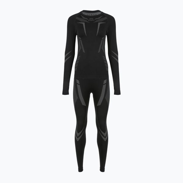 Komplet bielizny termoaktywnej damskiej KADVA ALPINESTEP COOLMAX THERMAL PRO DRY. Czarne komplety bielizny KADVA, bez wzorów. Za 129,99 zł.