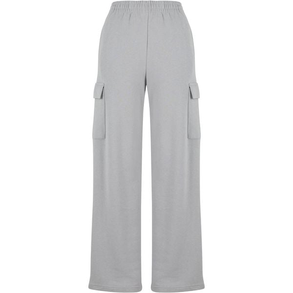 Damskie spodnie dresowe loose fit Urban Classics Light Terry. Szare spodnie dresowe Urban Classics, bez wzorów, z bawełny. Za 171,50 zł.