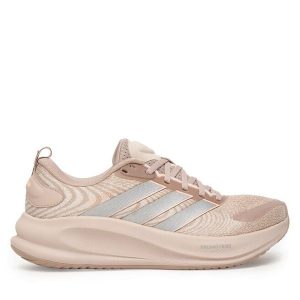 Buty do biegania adidas. Czerwone buty sportowe ADIDAS, bez wzorów, bez zapięcia, do biegania. Za 399,99 zł.