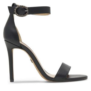 Sandały Nine West. Czarne sandały Nine West, bez wzorów, bez obcasa, na szpilce, bez zapięcia. Za 184,99 zł.