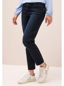 Cecil Dżinsy - Slim fit - w kolorze granatowym rozmiar: W28/L28. Niebieskie jeansy Cecil, z aplikacjami, ze skóry. Za 188,85 zł.