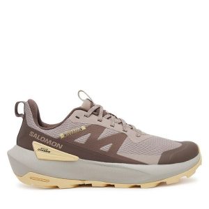 Trekkingi Salomon. Czerwone buty sportowe Salomon, bez wzorów, bez zapięcia, trekkingowe. Za 369,99 zł.