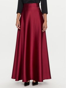 Rinascimento Spódnica maxi CFC0119875003 Bordowy Regular Fit. Czerwone spódnice Rinascimento, m, bez wzorów, z syntetyku, maxi. Za 339,99 zł.